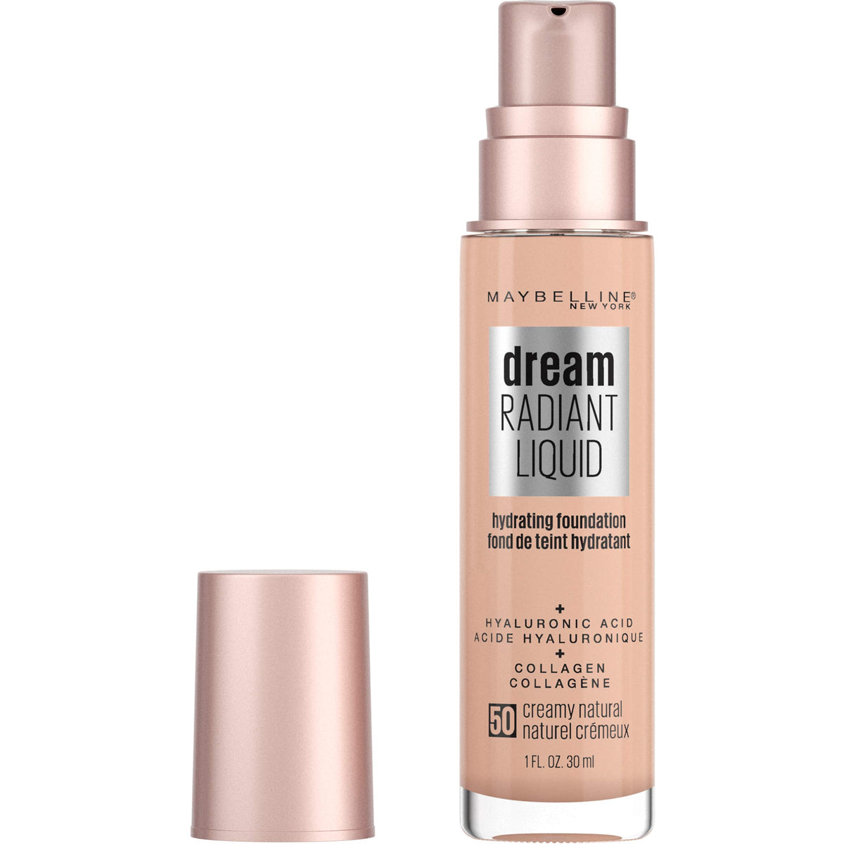 Maybelline Dream Radiant Liquid Medium Coverage Hydrating Makeup, Lightweight Liquid Foundation, Cocoa, 1 Count
