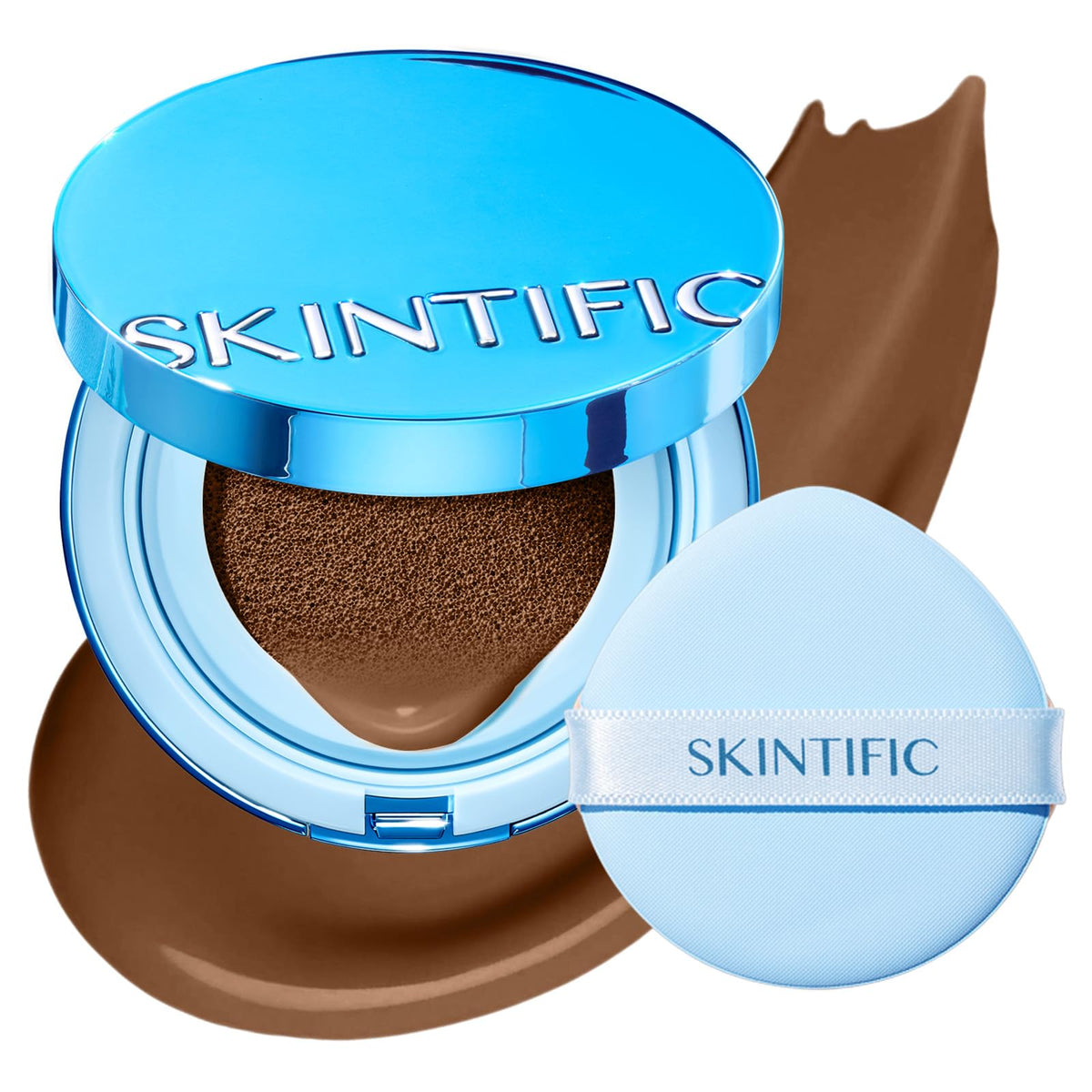 SKINTIFIC Velvet Matte Cushion Foundation Blue #02 Ivory