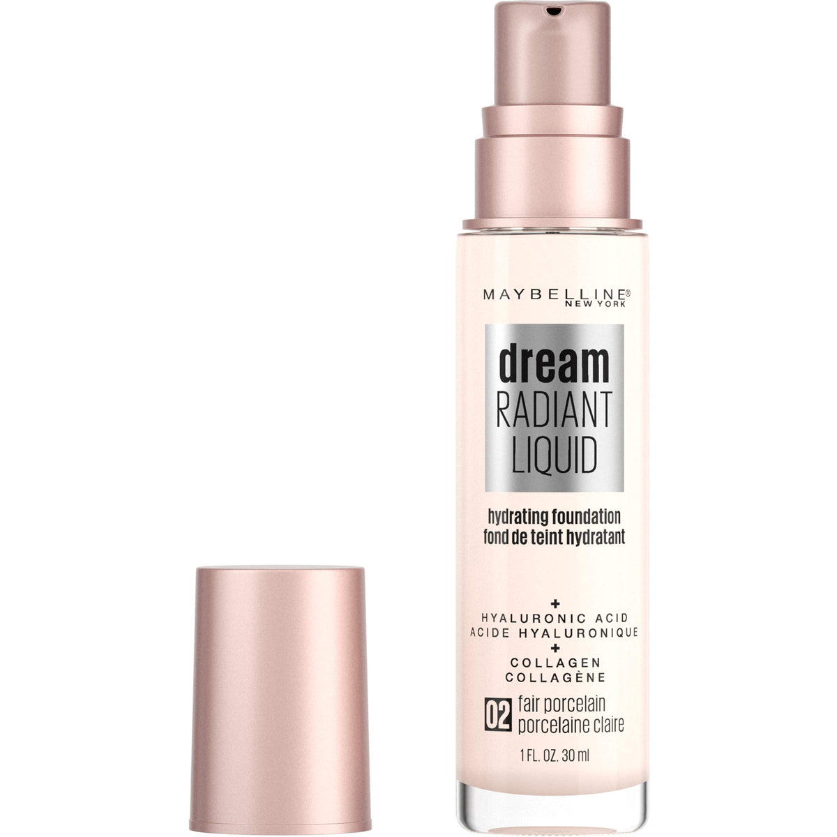 Maybelline Dream Radiant Liquid Medium Coverage Hydrating Makeup, Lightweight Liquid Foundation, Cocoa, 1 Count