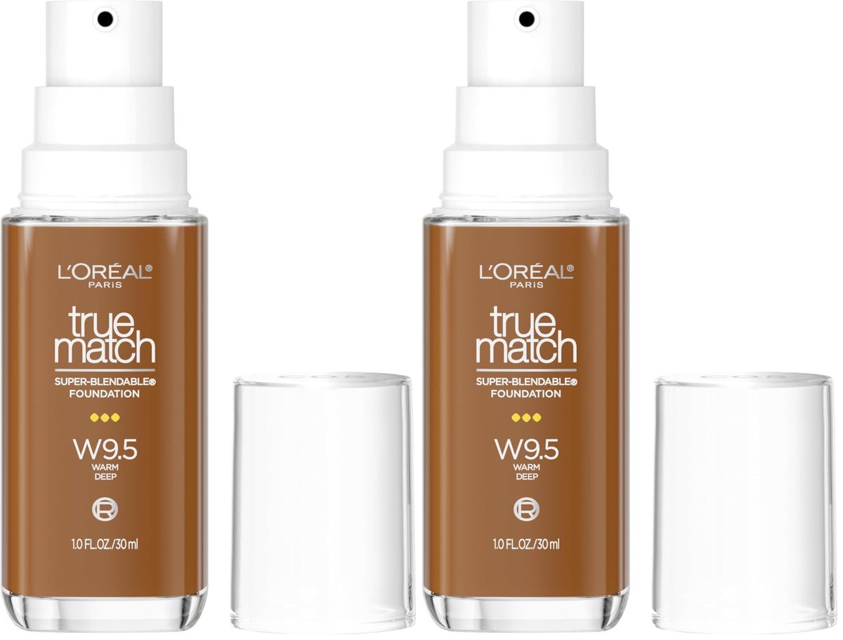 L'Oreal Paris True Match Super-Blendable Foundation, Medium Coverage Liquid Foundation Makeup, N3, Light Medium, 1 Fl Oz