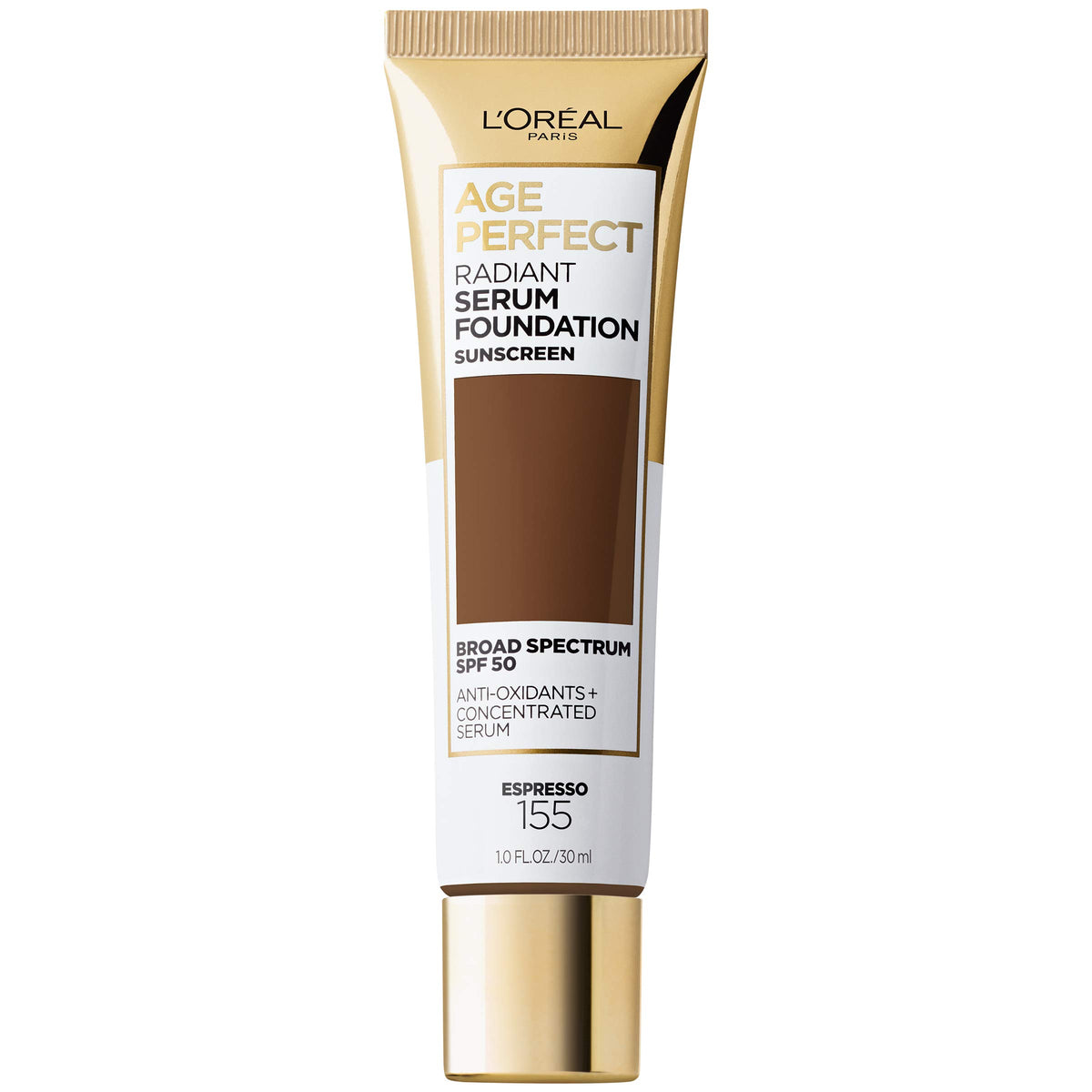 L'Oreal Paris Age Perfect Radiant Serum Foundation with SPF 50, Rose Ivory, 1 Ounce