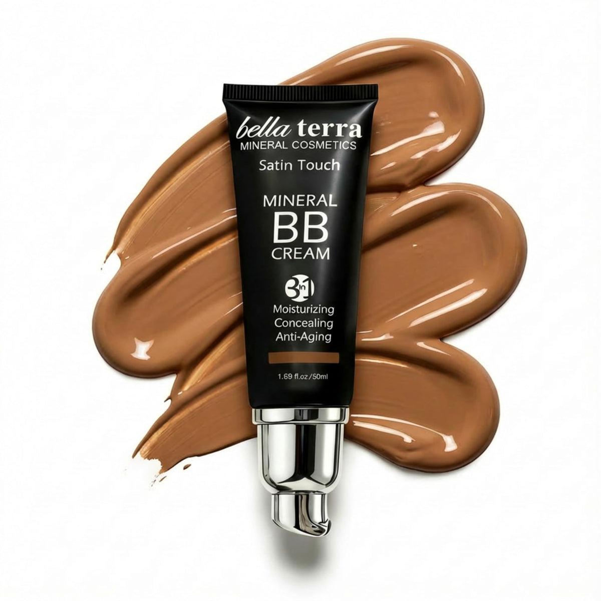 Bellaterra Cosmetics BB Cream – Tinted Moisturizer & Mineral Foundation Makeup, Light 102 – Lightweight, Oil-Free, Buildable Coverage, Matte Finish, Anti-Aging Concealer, Clean Beauty, 1.69 oz