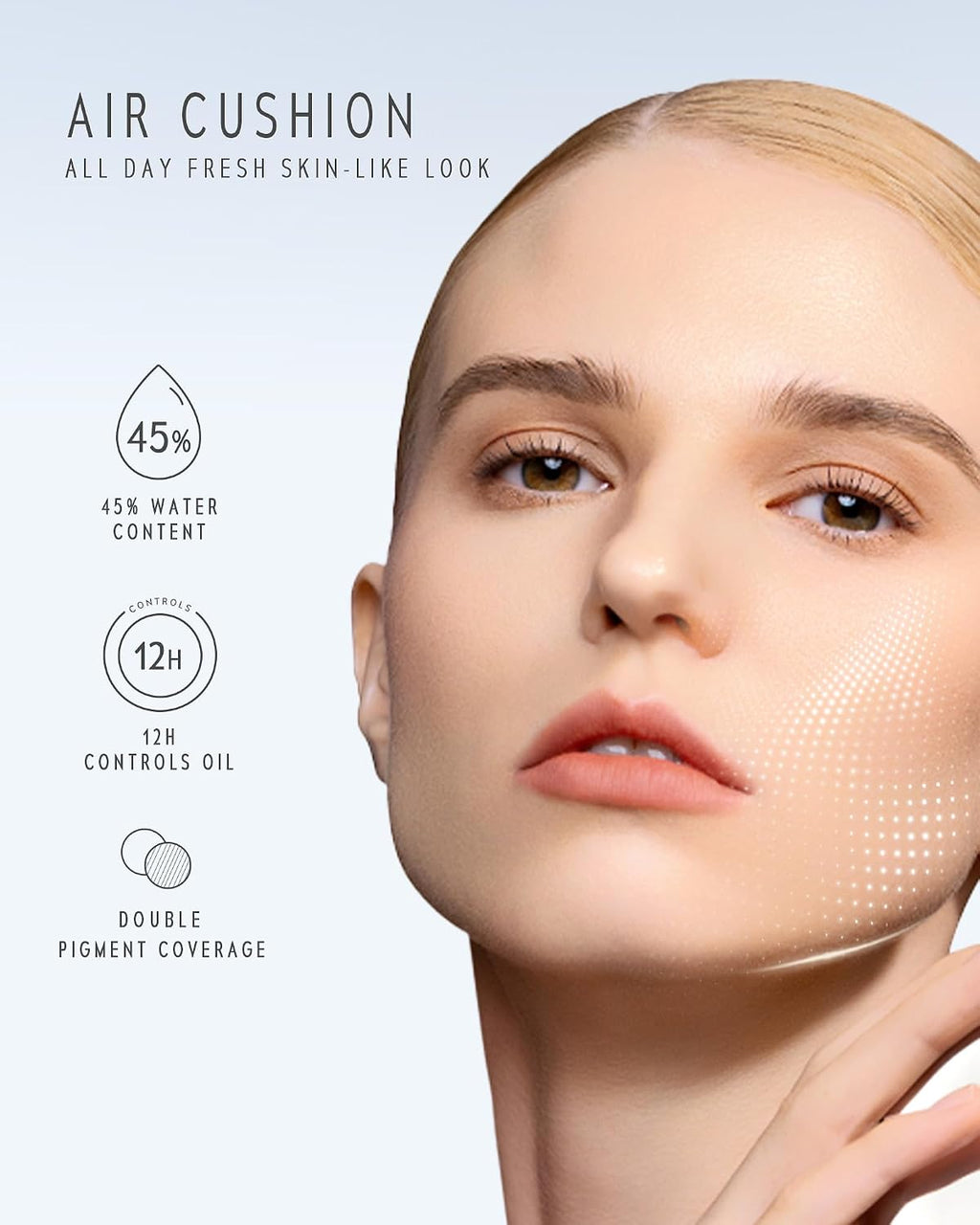 Timeless Lumina Matte Cover Cushion Foundation -03W Warm Fawn, Full Coverage Air Cushion, Lightweight & Natural Flawless Matte Finish, 12H Oil Control, Long-Lasting, Waterproof, Sweatproof
