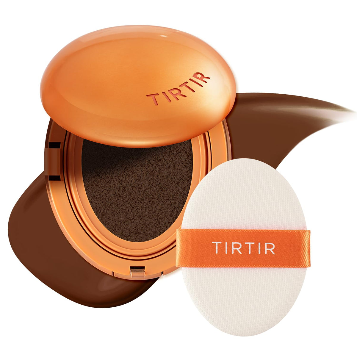 TIRTIR Mask Fit Ai Filter Cushion Foundation | AI-Like Semi-Matte Finish - Up to 72-Hour Medium to Full Coverage Korean BB Cushion Make up Beauty, #21N Ivory, 0.63 Fl Oz