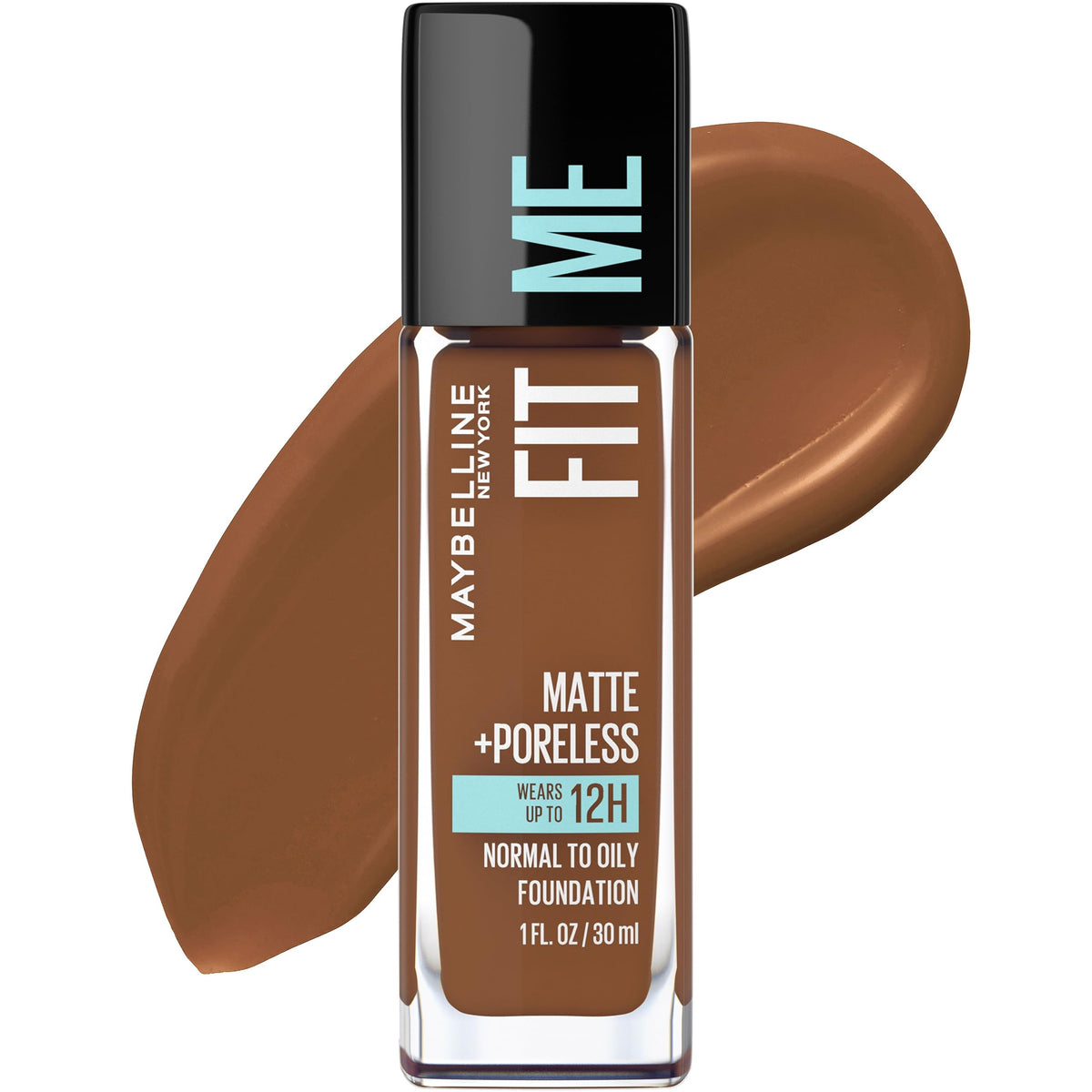 Maybelline Fit Me Matte + Poreless Liquid Oil-Free Foundation Makeup, Natural Ivory, 1 Count (Packaging May Vary)