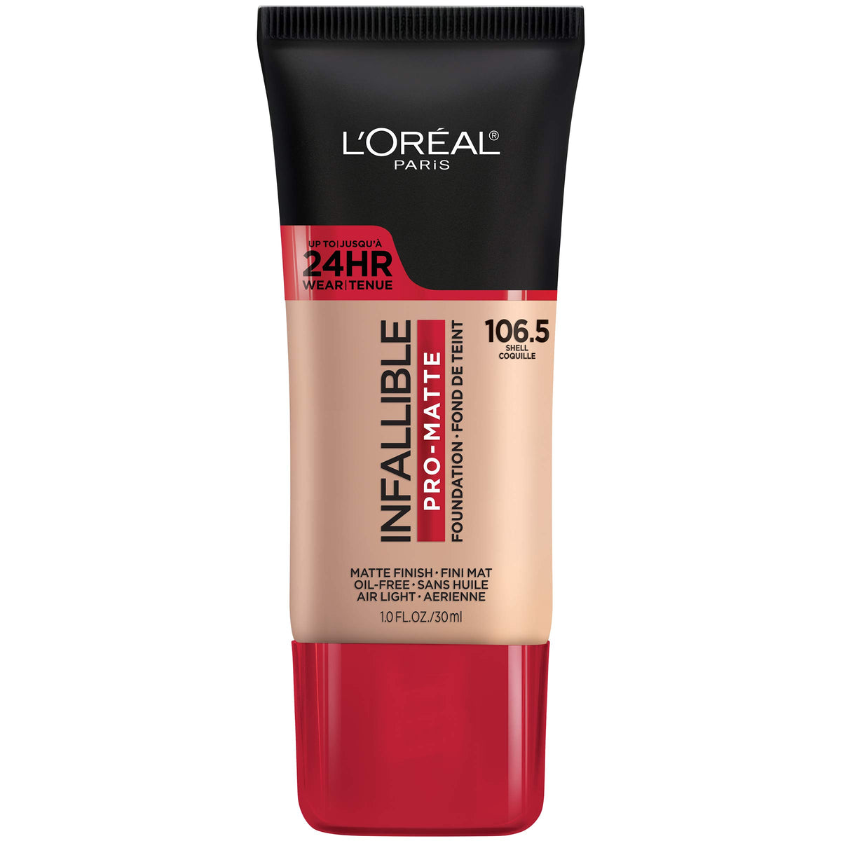 L'Oreal Paris Cosmetics Makeup Infallible Pro-Matte Liquid Longwear Foundation, Shell Beige, 1 fl oz.