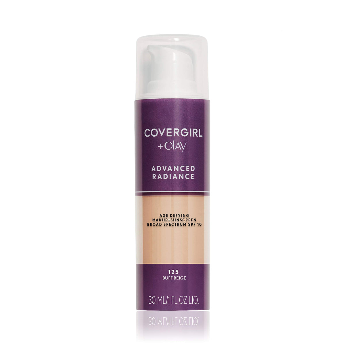 COVERGIRL Advanced Radiance Age-Defying Liquid Foundation Makeup | Anti-Aging, Age-Defying Formula, Buildable Coverage (Packaging May Vary) | 110 Classic Ivory | 1 fl oz (Pack of 1)