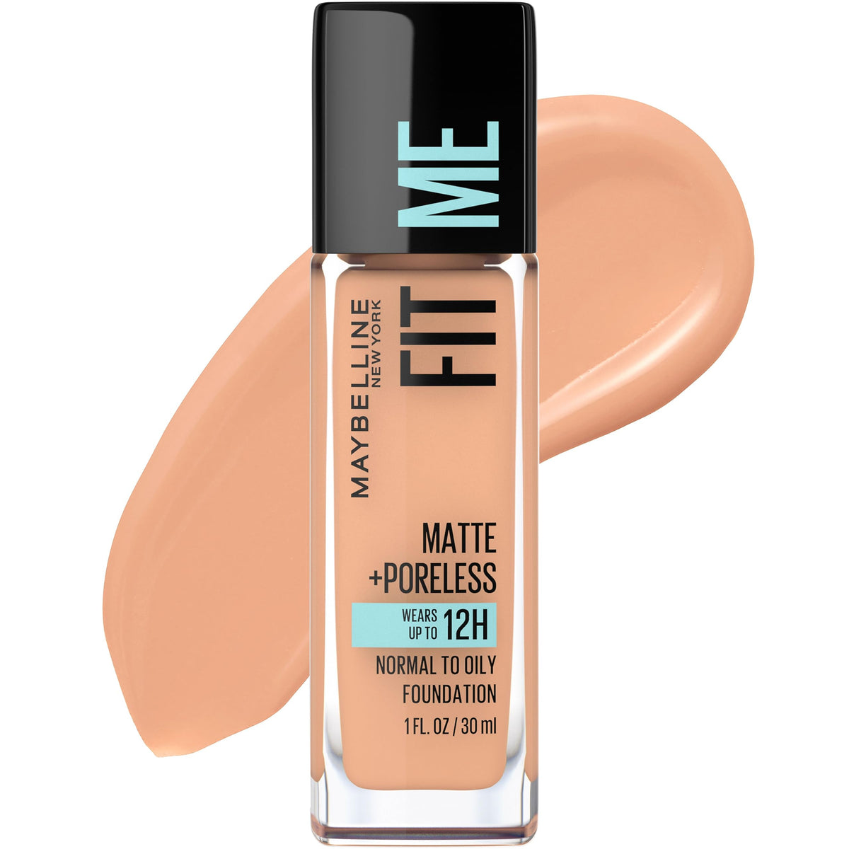 Maybelline Fit Me Matte + Poreless Liquid Oil-Free Foundation Makeup, Coconut, 1 Count (Packaging May Vary)