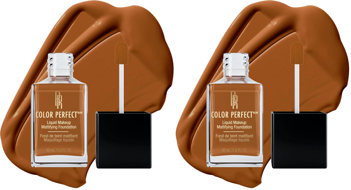 Black Radiance Color Perfect Liquid Full Coverage Foundation Makeup, Toffee, 1 Ounce