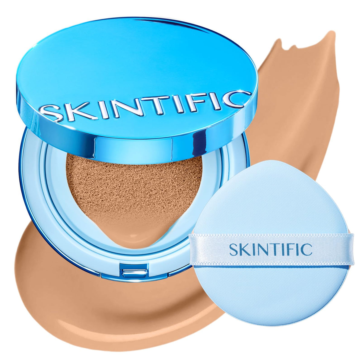 SKINTIFIC Velvet Matte Cushion Foundation Blue #02 Ivory