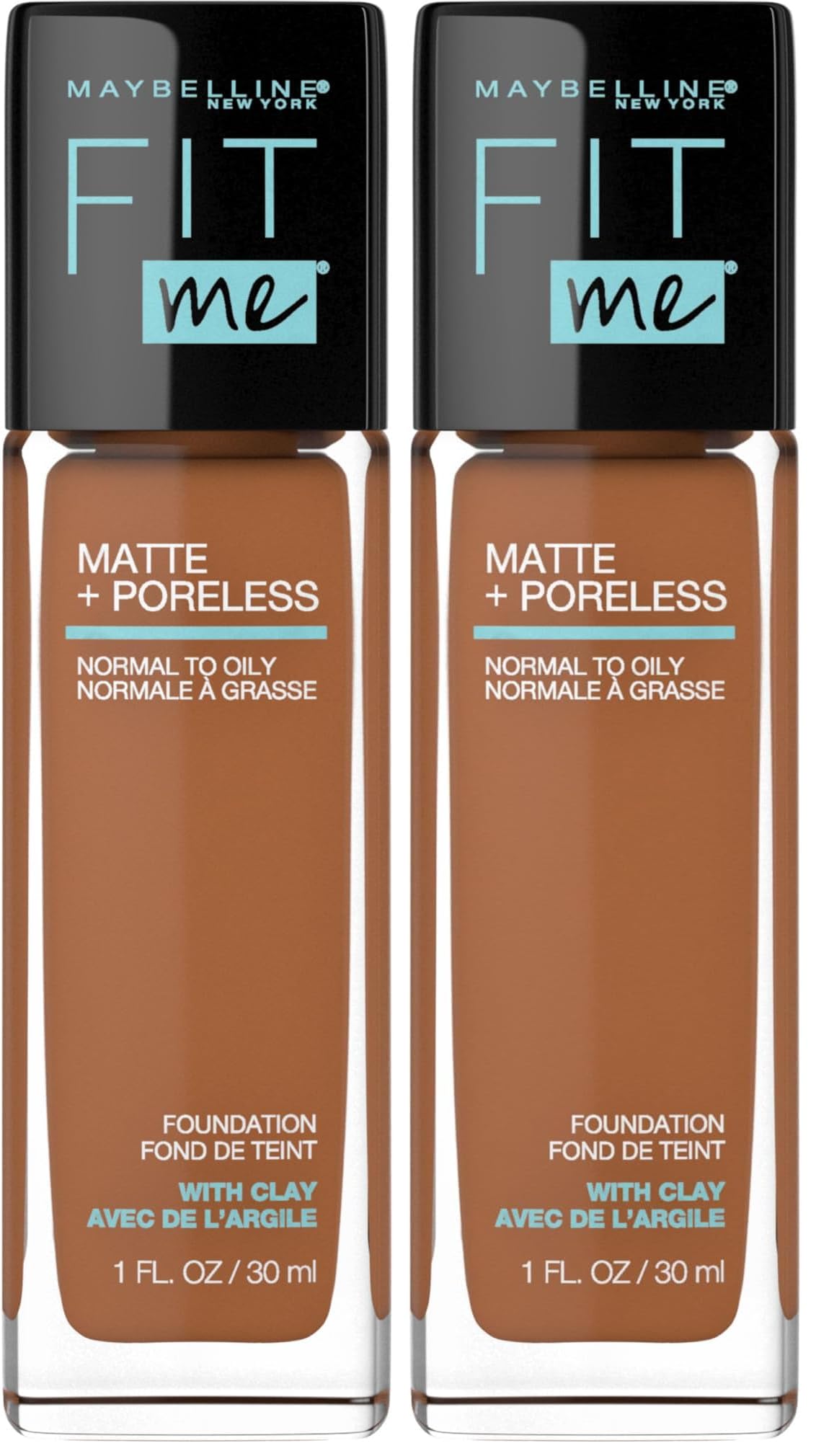 Maybelline Fit Me Matte + Poreless Liquid Oil-Free Foundation Makeup, Natural Ivory, 1 Count (Packaging May Vary)