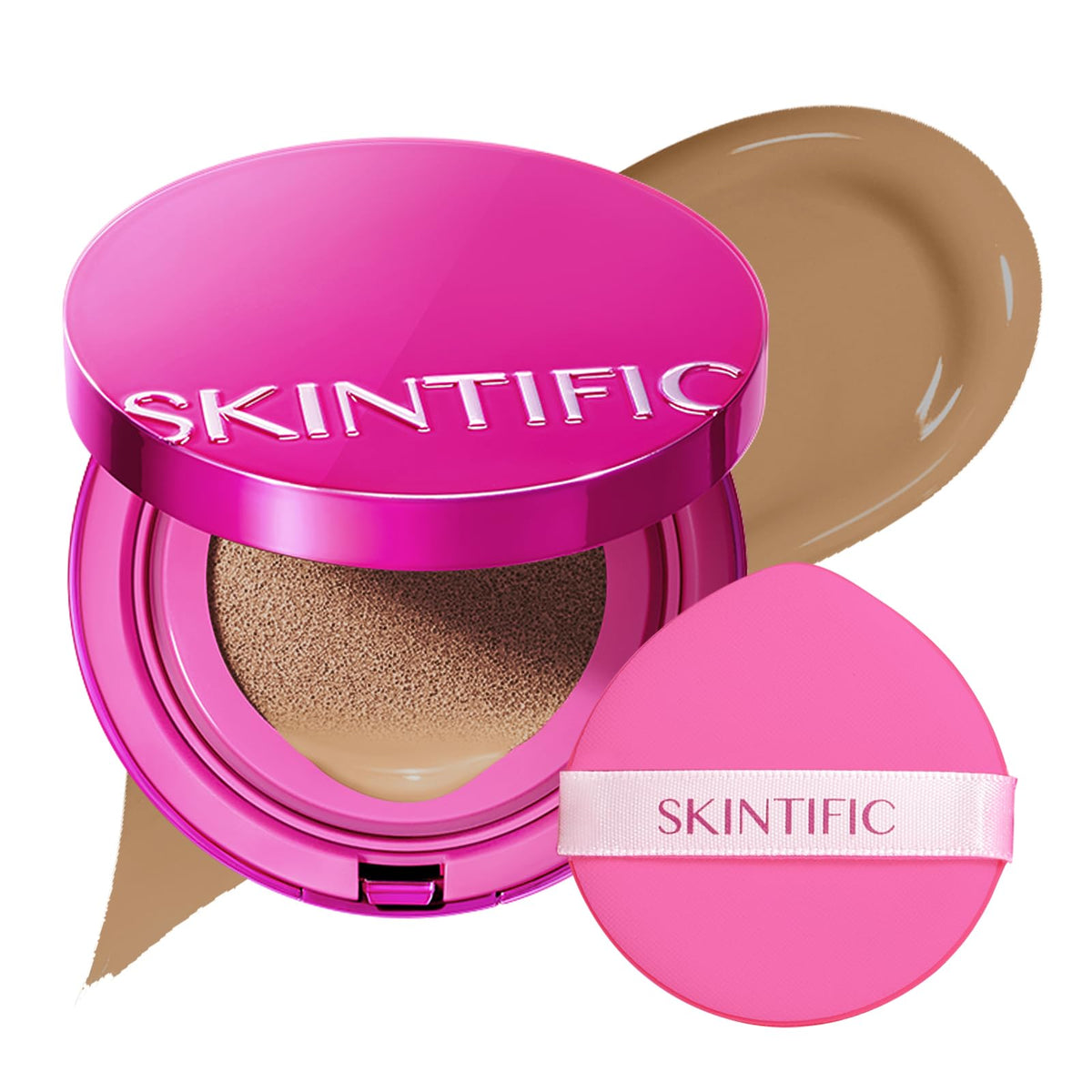 SKINTIFIC Pink Cushion Foundation Natural Glow 02 Ivory