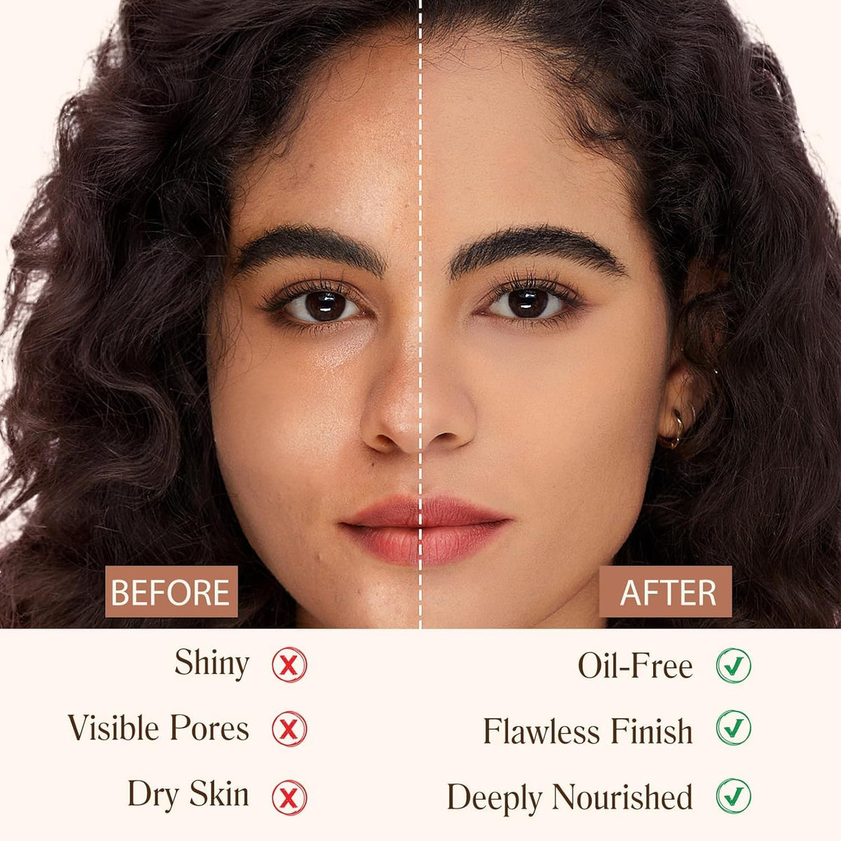 Color Changing Foundation SPF 50, Moisturizing Liquid Makeup 2PCS