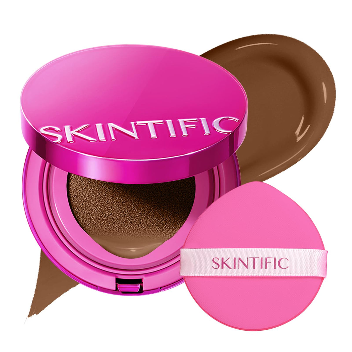 SKINTIFIC Pink Cushion Foundation Natural Glow 02 Ivory