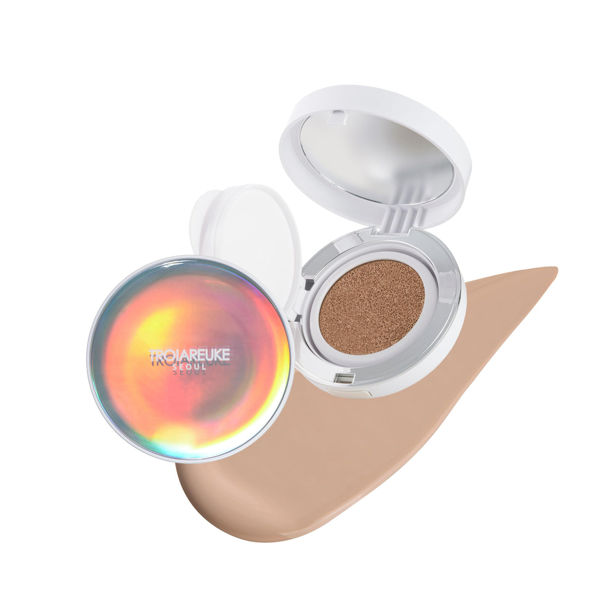 TROIAREUKE Seoul Bridal Cushion Foundation(21,Pink Beige), Korean Cushion