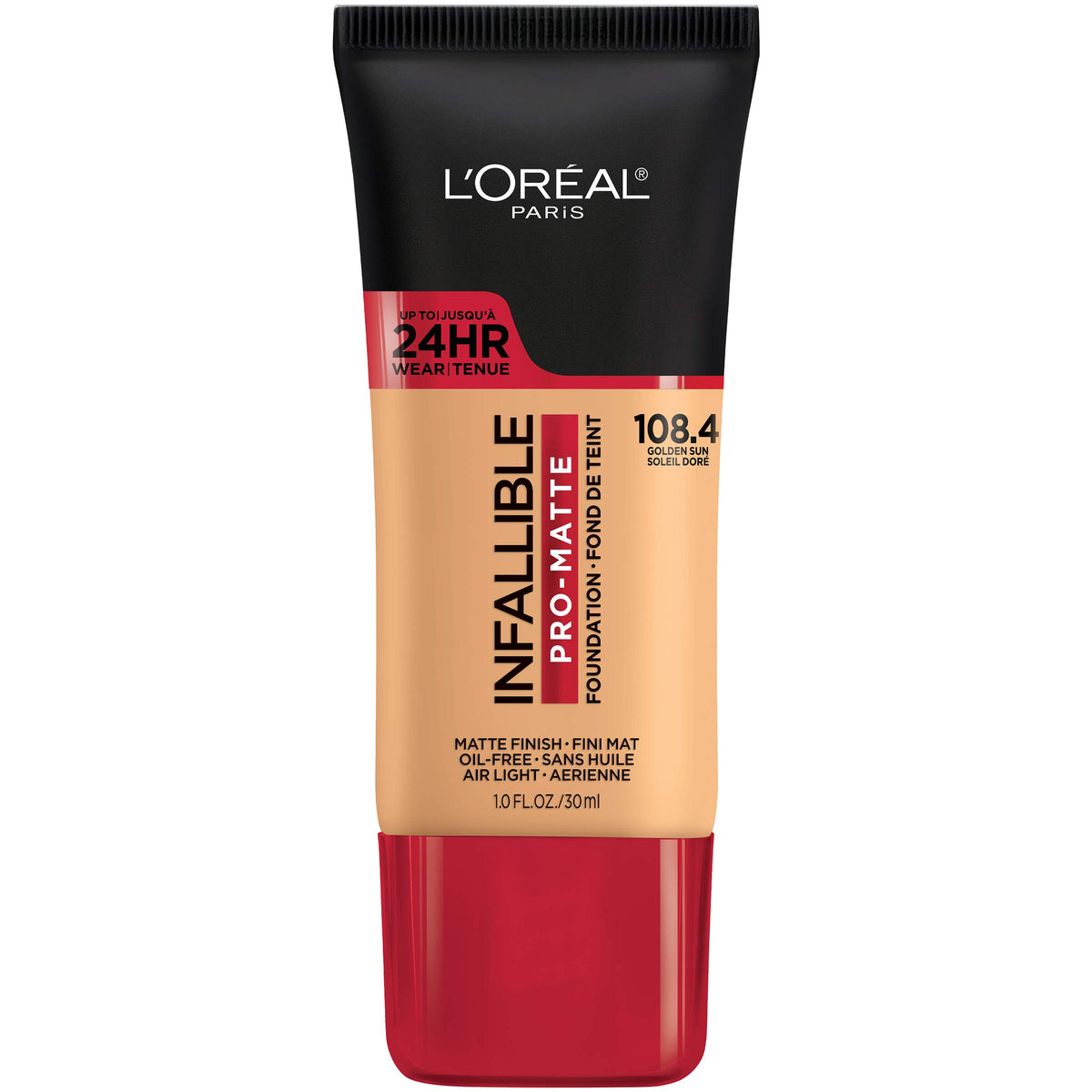 L'Oreal Paris Cosmetics Makeup Infallible Pro-Matte Liquid Longwear Foundation, Shell Beige, 1 fl oz.