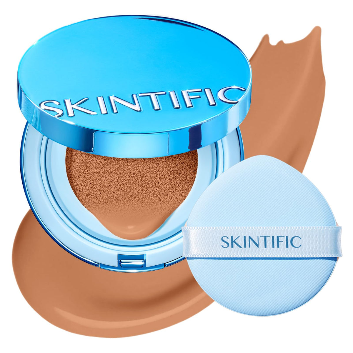SKINTIFIC Velvet Matte Cushion Foundation Blue #02 Ivory