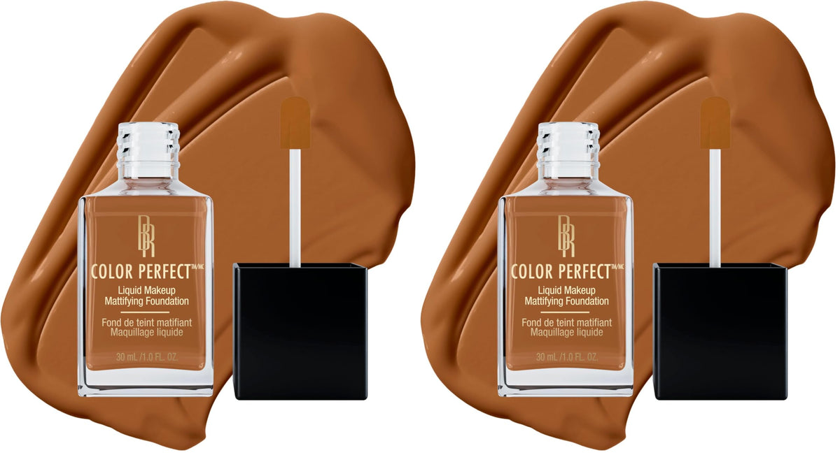 Black Radiance Color Perfect Liquid Full Coverage Foundation Makeup, Toffee, 1 Ounce