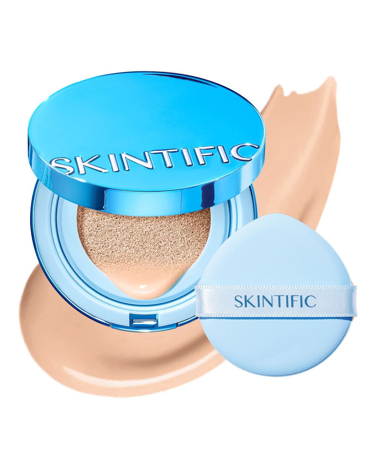 SKINTIFIC Velvet Matte Cushion Foundation Blue #02 Ivory