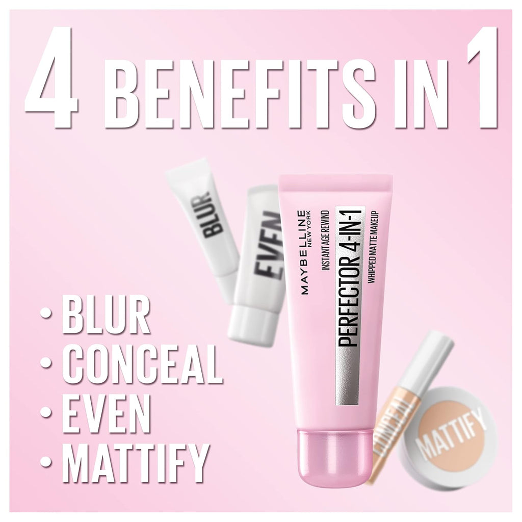 Maybelline Instant Age Rewind Instant Perfector 4-In-1 Matte Makeup, 04 Medium/Deep, 1 Count