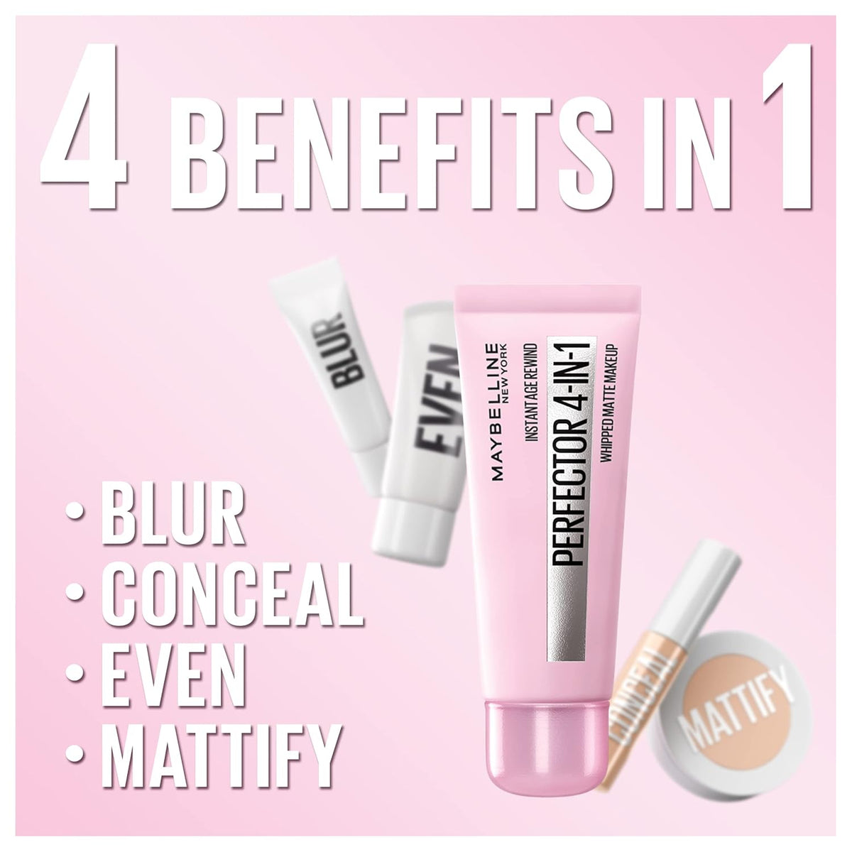 Maybelline Instant Age Rewind Instant Perfector 4-In-1 Matte Makeup, 04 Medium/Deep, 1 Count
