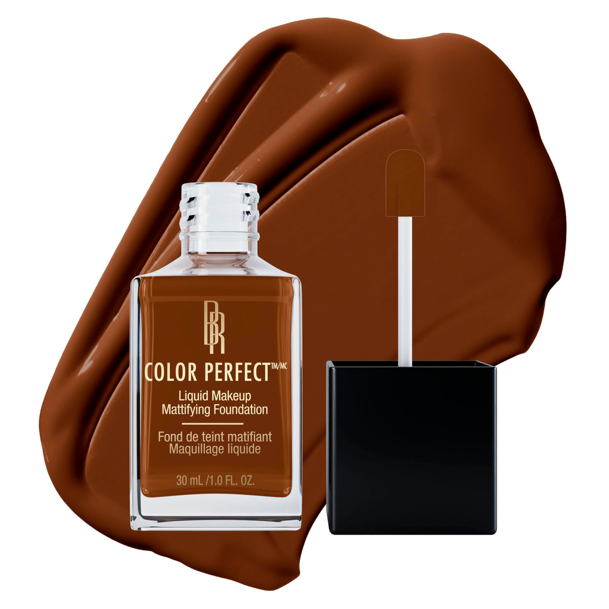 Black Radiance Color Perfect Liquid Full Coverage Foundation Makeup, Toffee, 1 Ounce