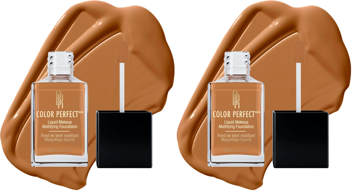Black Radiance Color Perfect Liquid Full Coverage Foundation Makeup, Toffee, 1 Ounce