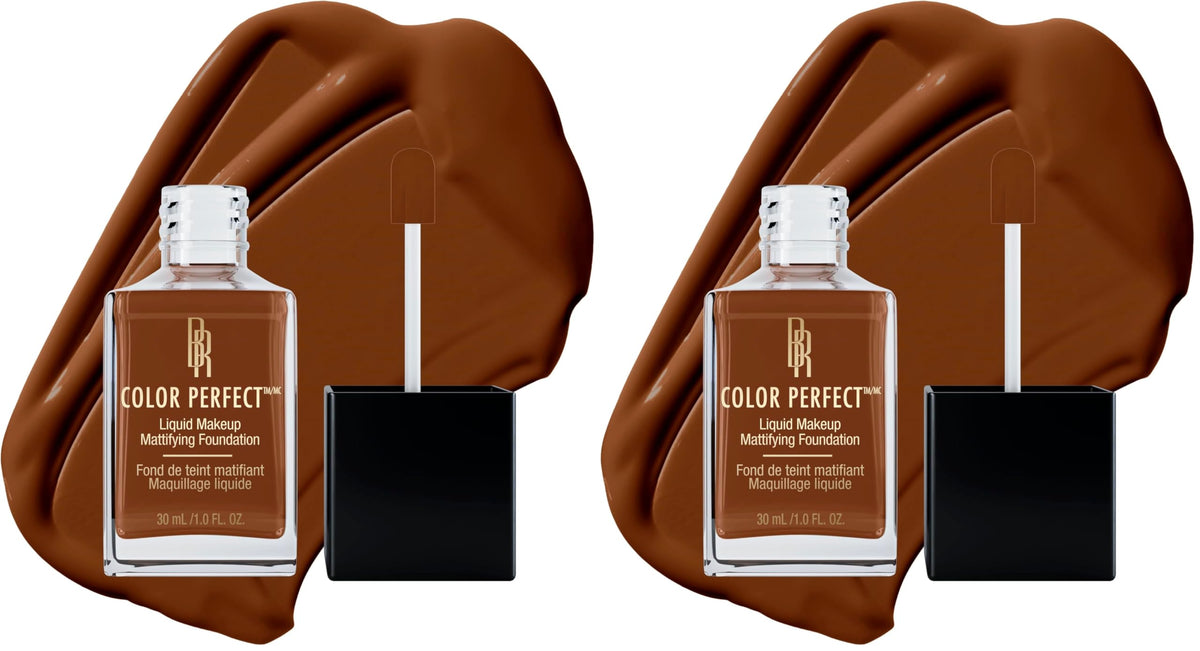 Black Radiance Color Perfect Liquid Full Coverage Foundation Makeup, Toffee, 1 Ounce