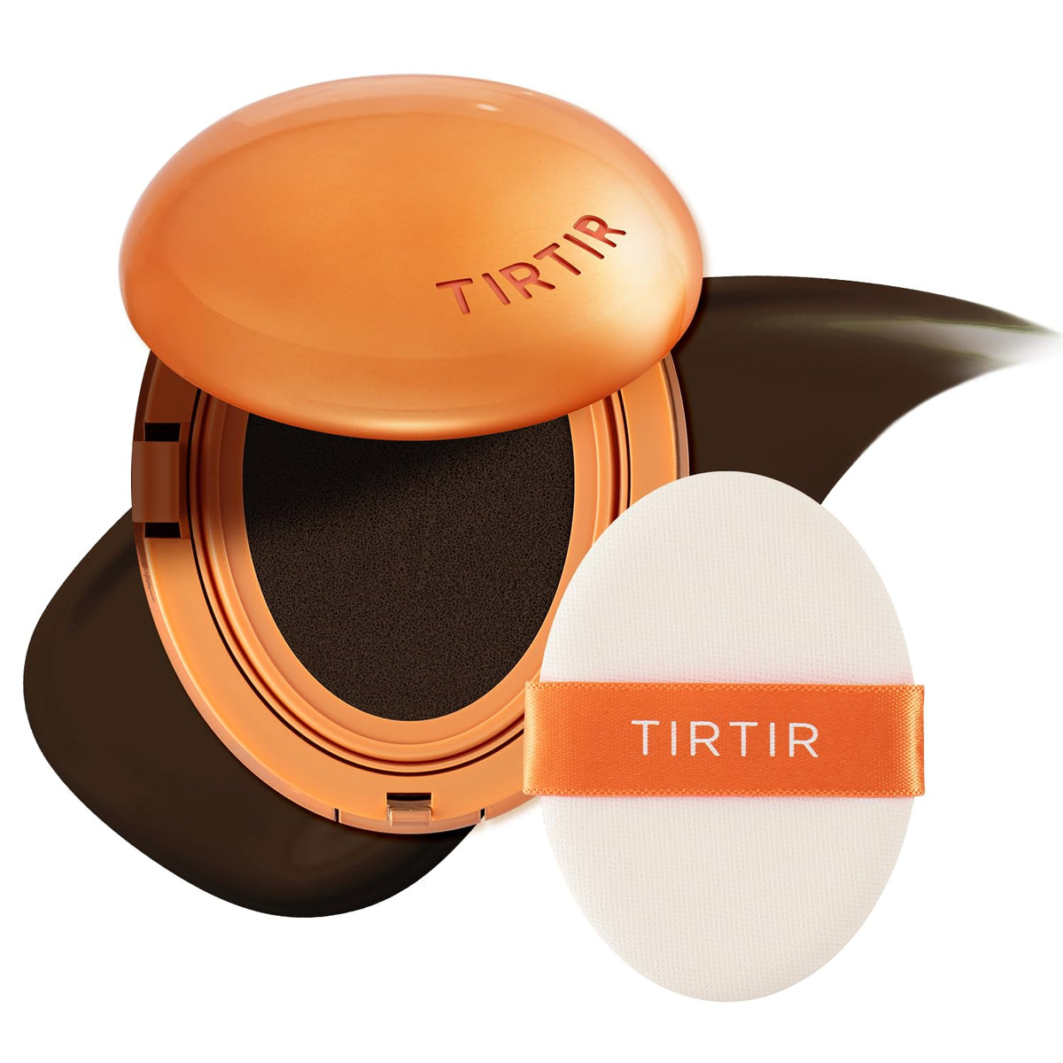 TIRTIR Mask Fit Ai Filter Cushion Foundation | AI-Like Semi-Matte Finish - Up to 72-Hour Medium to Full Coverage Korean BB Cushion Make up Beauty, #21N Ivory, 0.63 Fl Oz