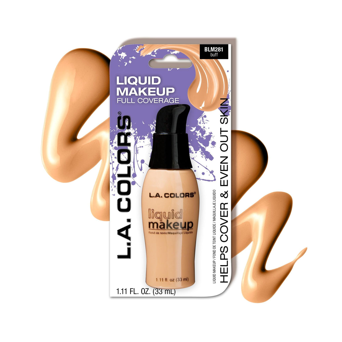 L.A. COLORS Pump Liquid Makeup, Black Walnut CLM288A