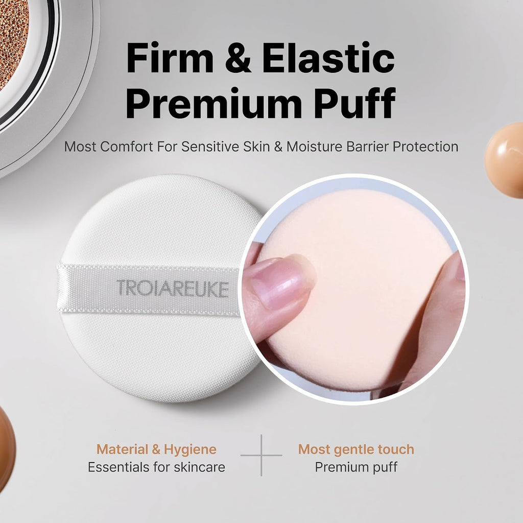 TROIAREUKE A+ Cushion Foundation(Shade 23), Natural Coverage,Korean Cushion