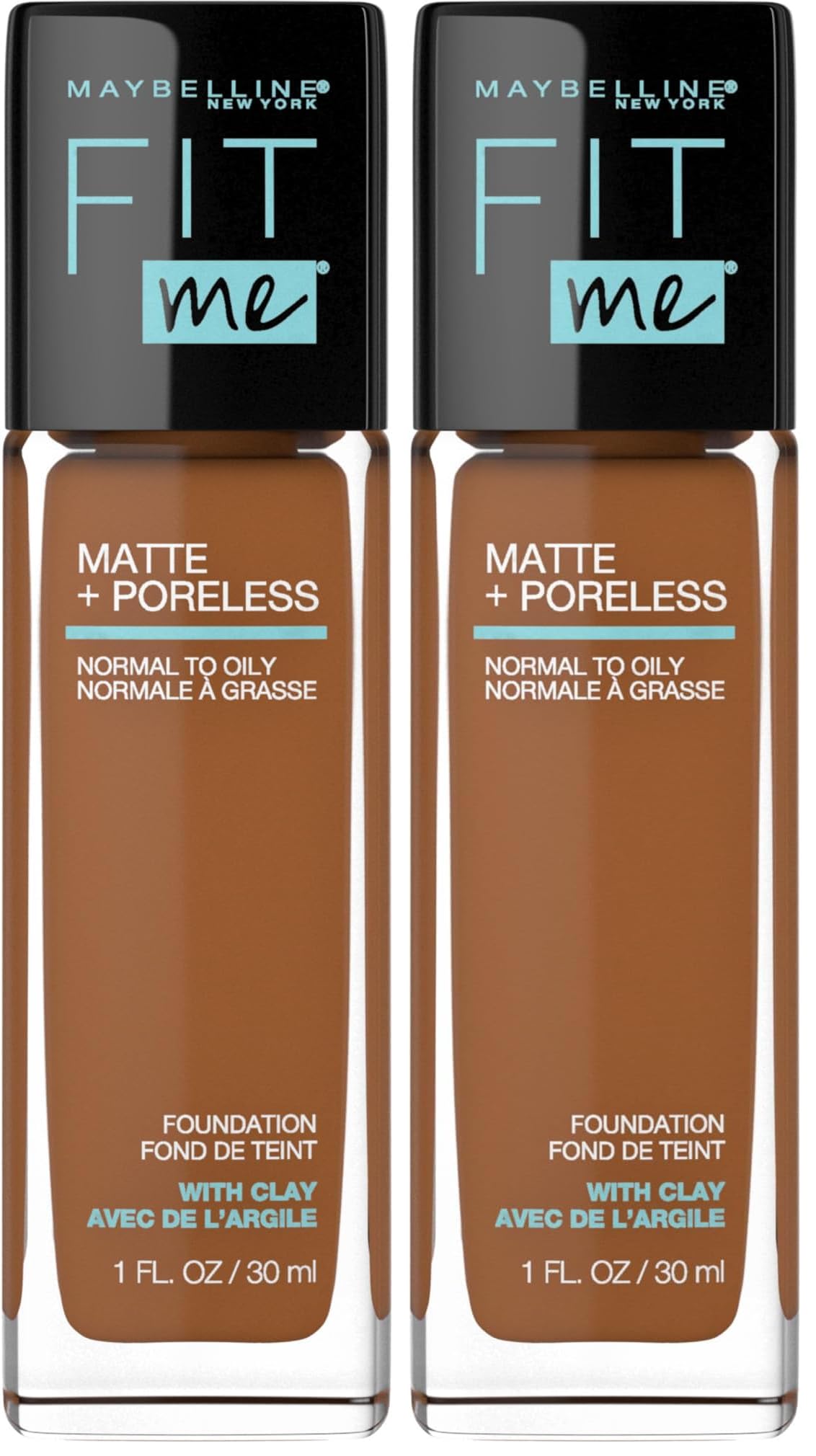 Maybelline Fit Me Matte + Poreless Liquid Oil-Free Foundation Makeup, Natural Ivory, 1 Count (Packaging May Vary)
