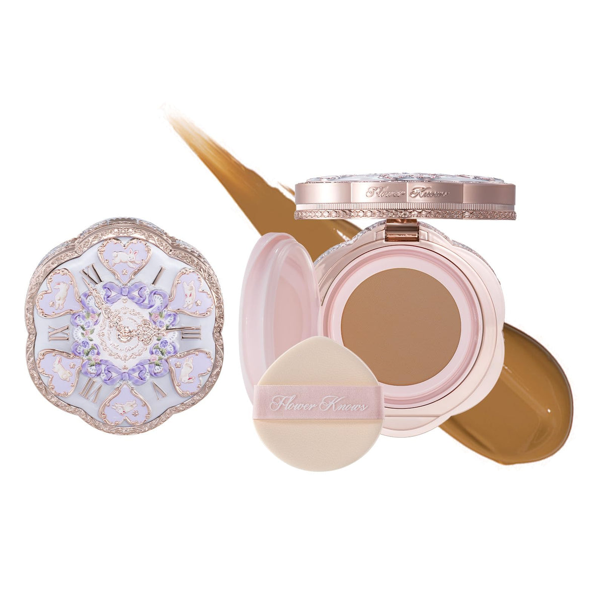 Flower Knows Bunny Garden Collection Cushion Cream Foundation (W04 Fair Nude, 0.56 Oz)