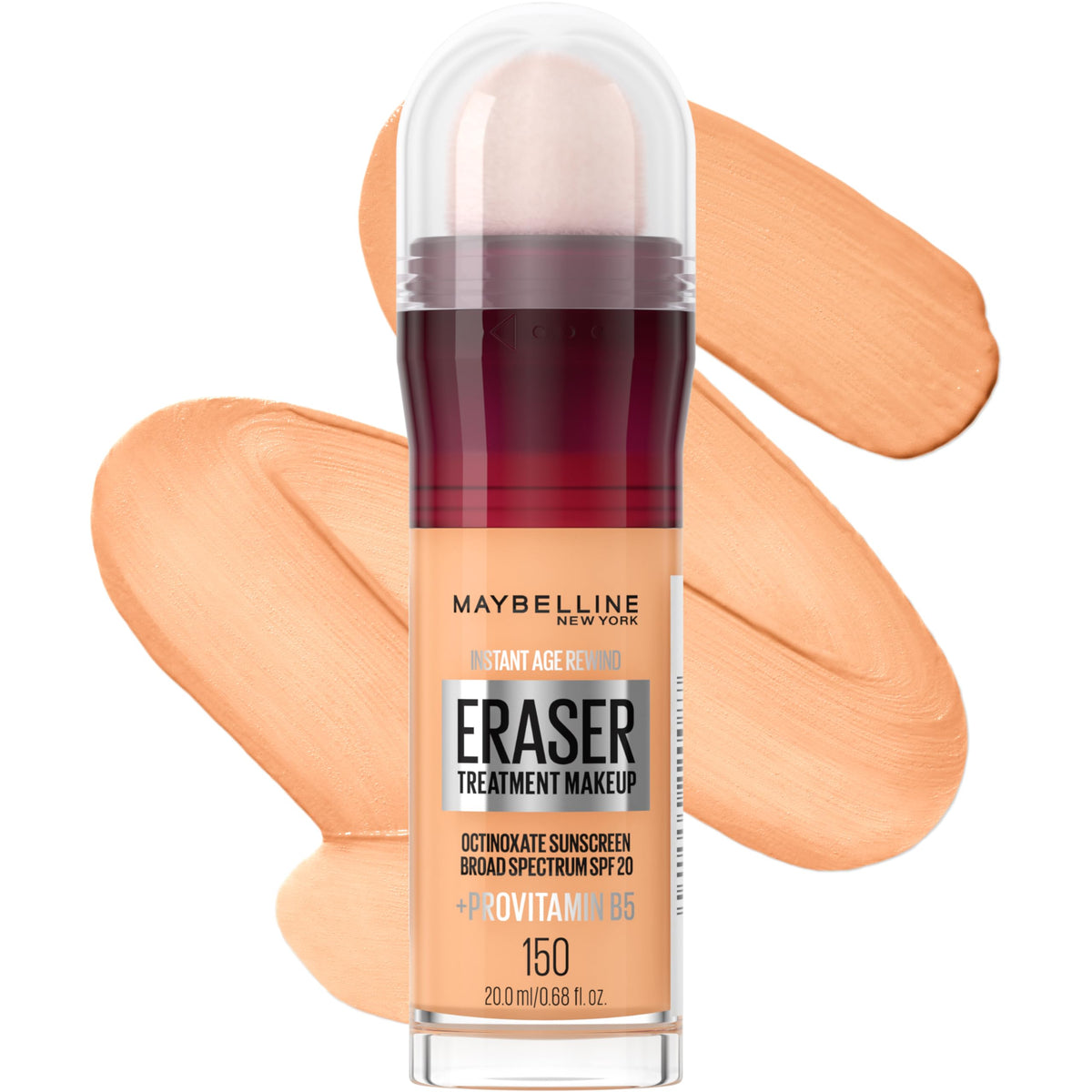Maybelline Instant Age Rewind Eraser Foundation with SPF 20 and Moisturizing ProVitamin B5, 300, 1 Count (Packaging May Vary)