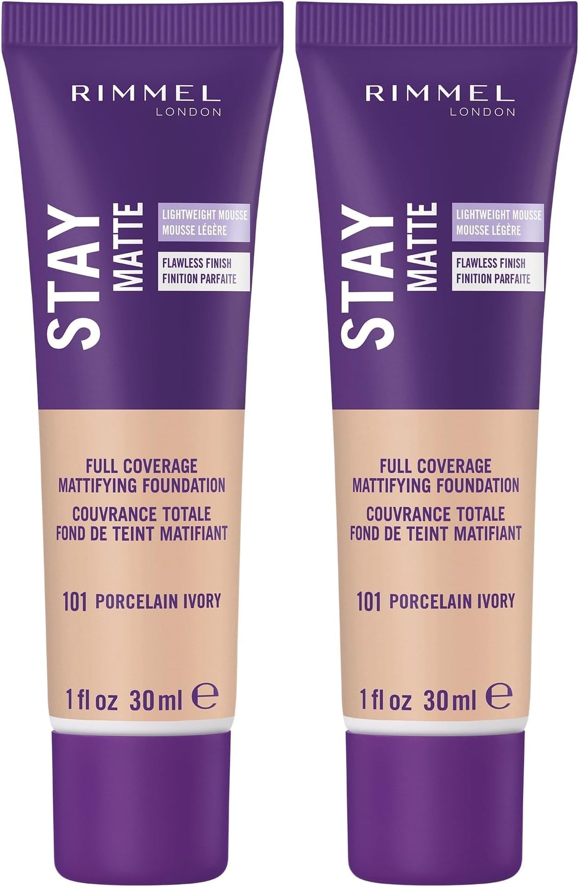 Rimmel London Stay Matte Liquid Mousse - 200 Soft Beige - Foundation, Lightweight, Shine Control, Oil-Free, 1oz