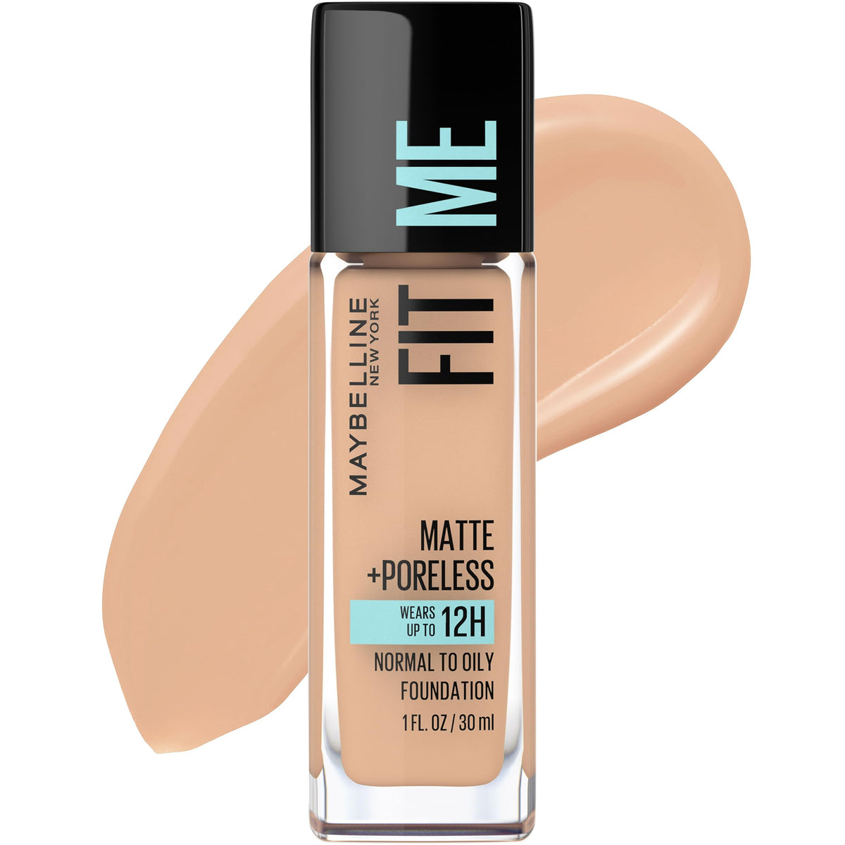 Maybelline Fit Me Matte + Poreless Liquid Oil-Free Foundation Makeup, Natural Ivory, 1 Count (Packaging May Vary)