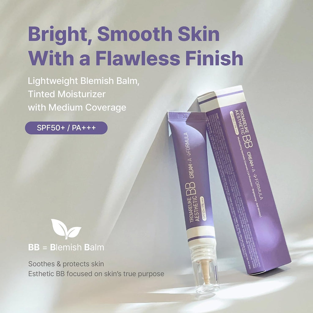TROIAREUKE Aesthetic BB Cream A+ Formula for Oily Skin (21 Beige), K-Beauty