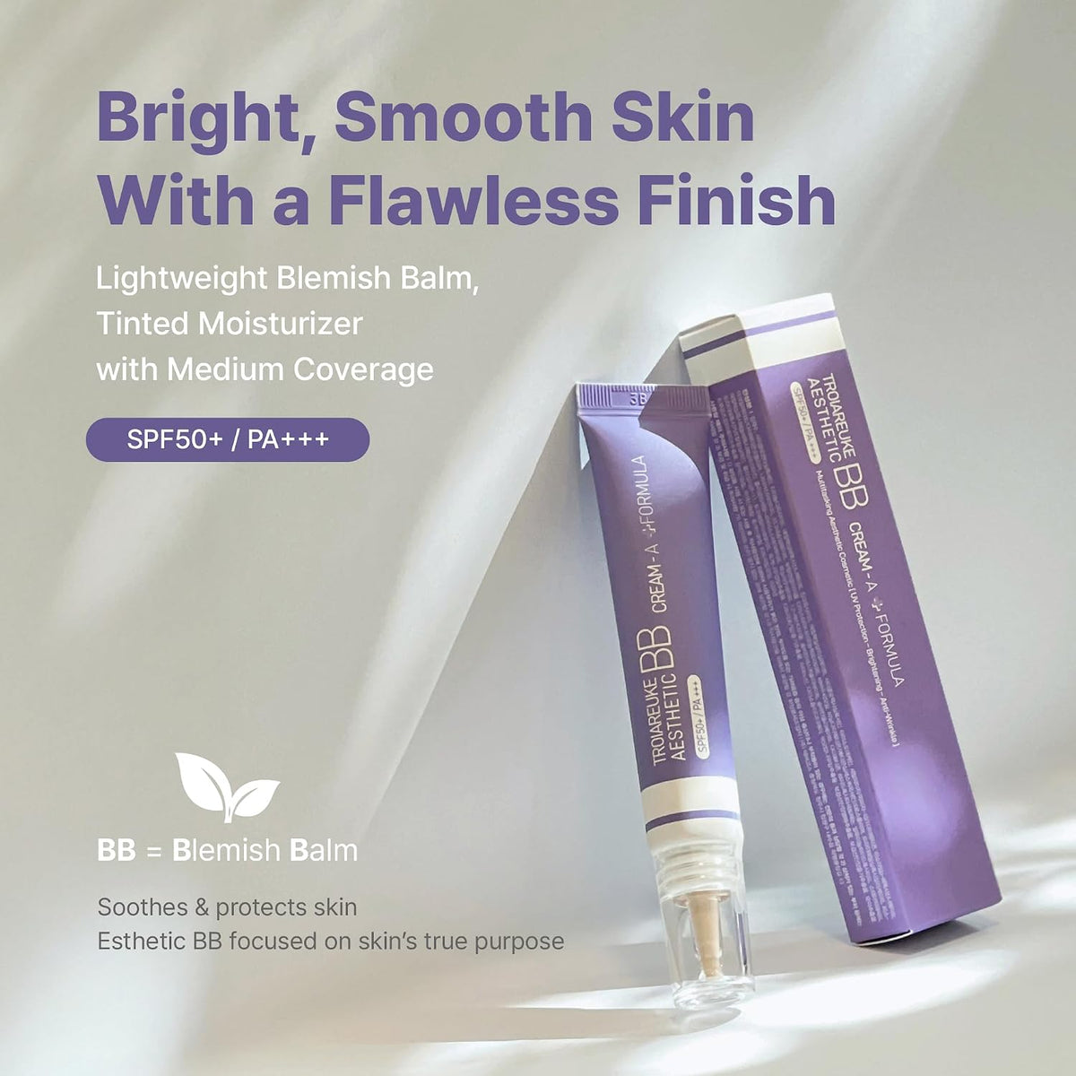 TROIAREUKE Aesthetic BB Cream A+ Formula for Oily Skin (21 Beige), K-Beauty
