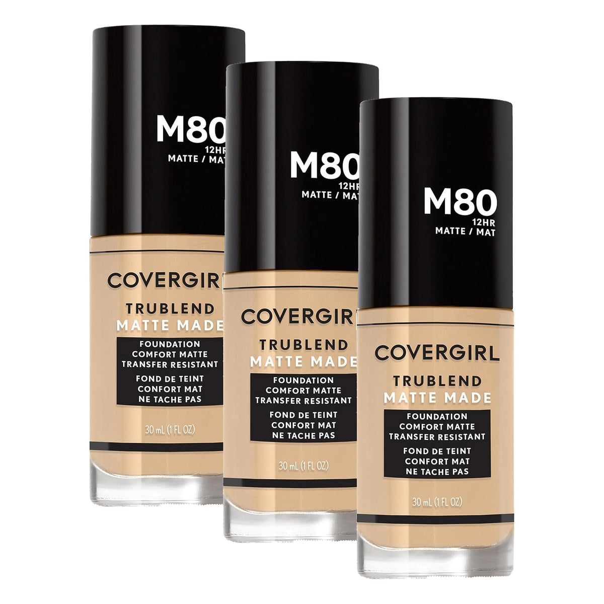 COVERGIRL TruBlend Matte Made Liquid Foundation, Classic Ivory, 1 Fl Oz (Pack of 1)