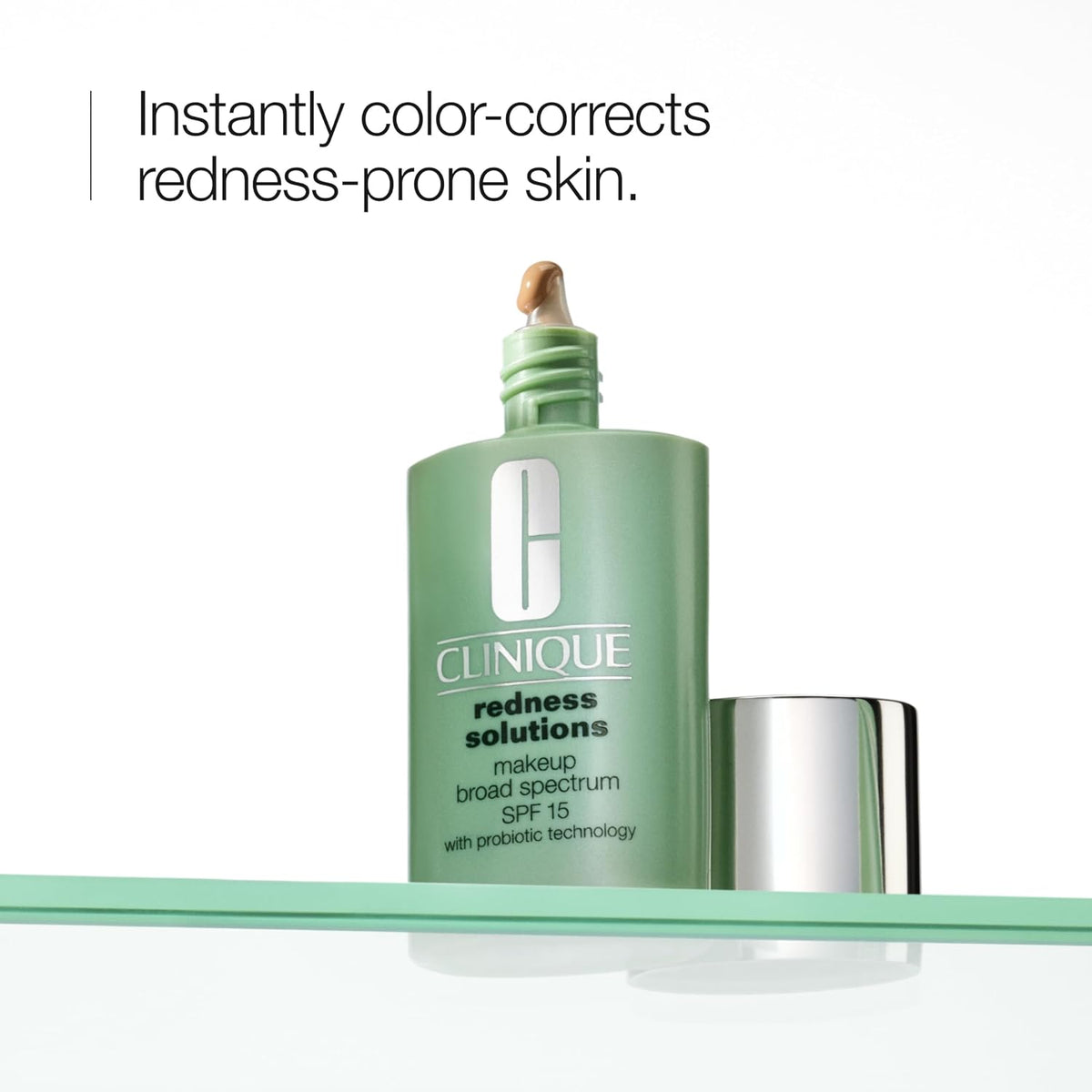 Clinique Redness Solutions Liquid Foundation Makeup Broad Spectrum SPF 15 With Probiotic Technology For Redness-Prone Skin| Medium Coverage + Natural Finish