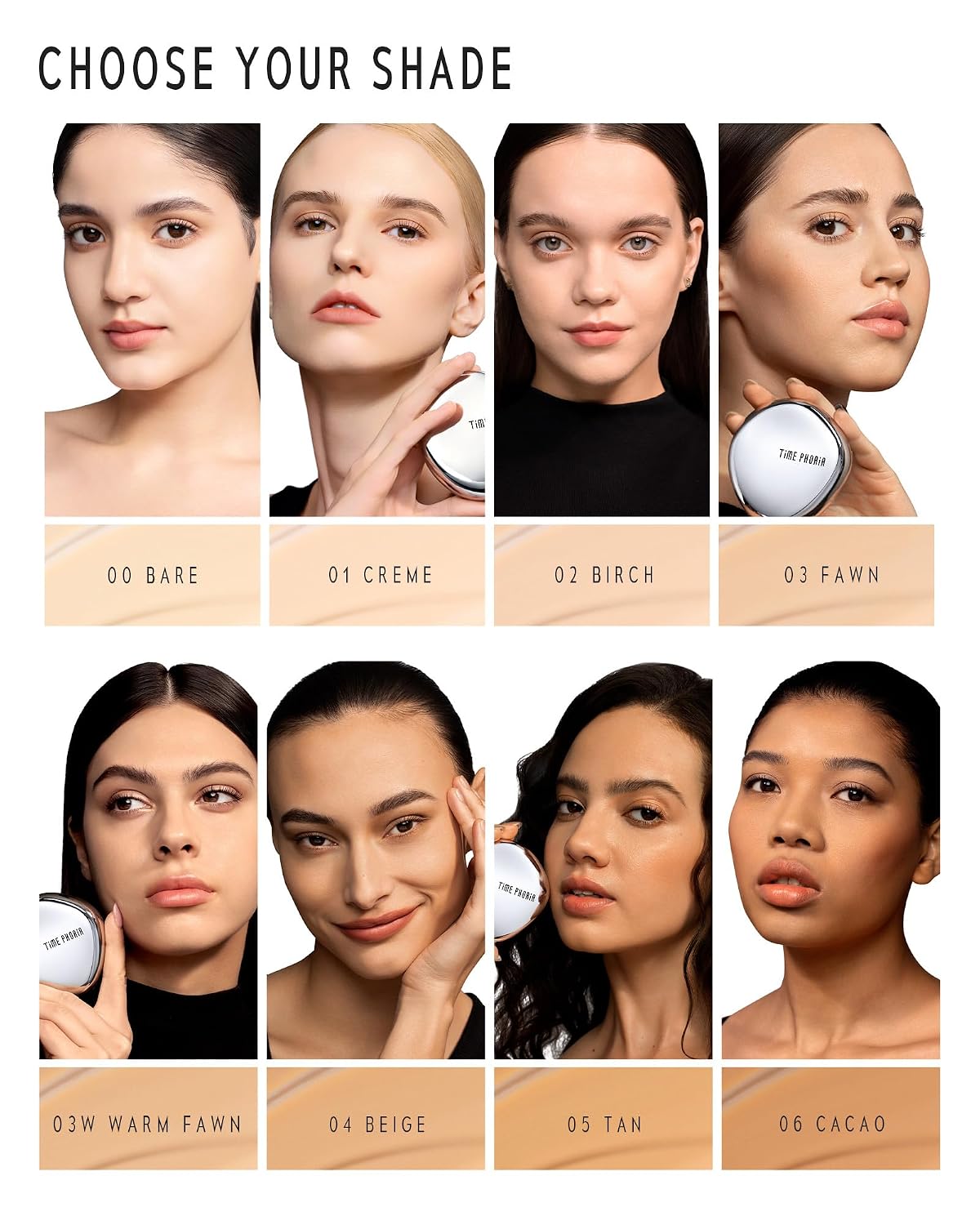 Timeless Lumina Matte Cover Cushion Foundation -03W Warm Fawn, Full Coverage Air Cushion, Lightweight & Natural Flawless Matte Finish, 12H Oil Control, Long-Lasting, Waterproof, Sweatproof
