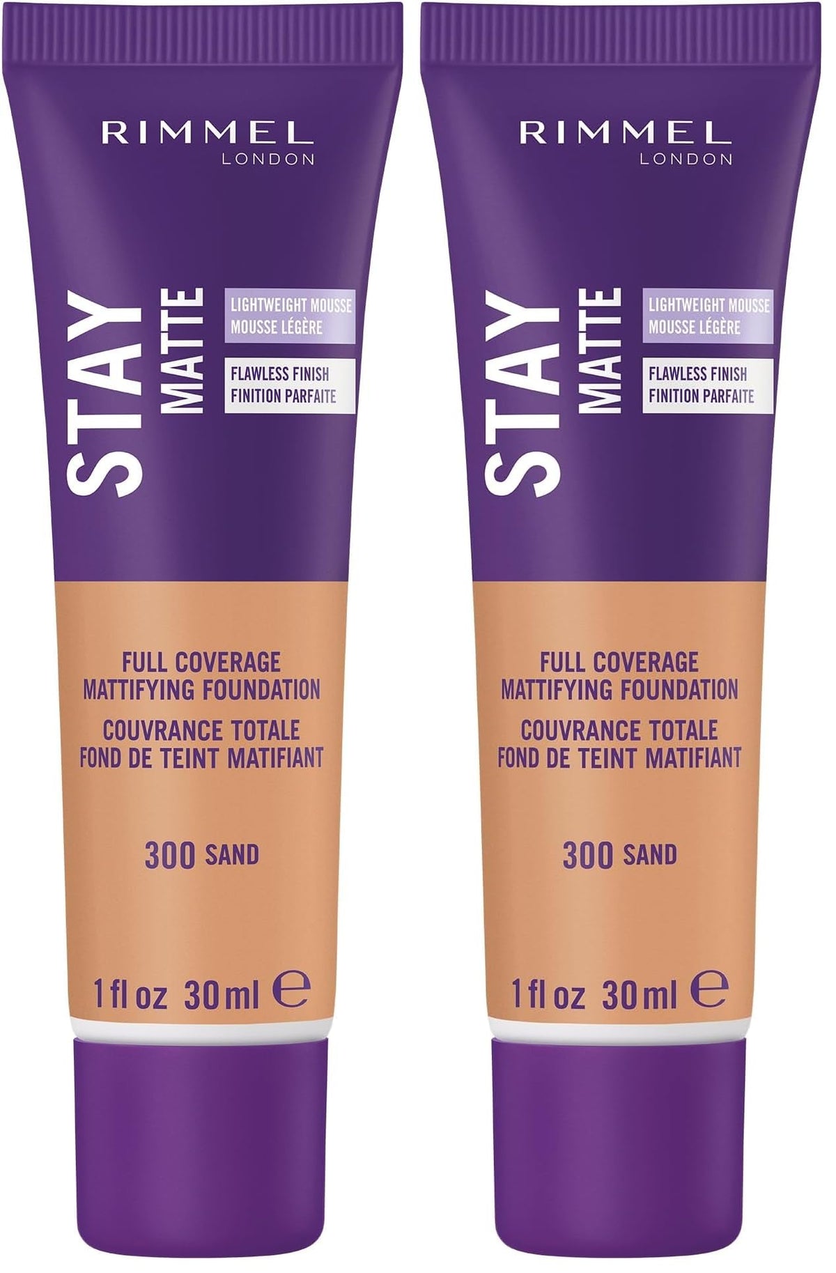 Rimmel London Stay Matte Liquid Mousse - 200 Soft Beige - Foundation, Lightweight, Shine Control, Oil-Free, 1oz