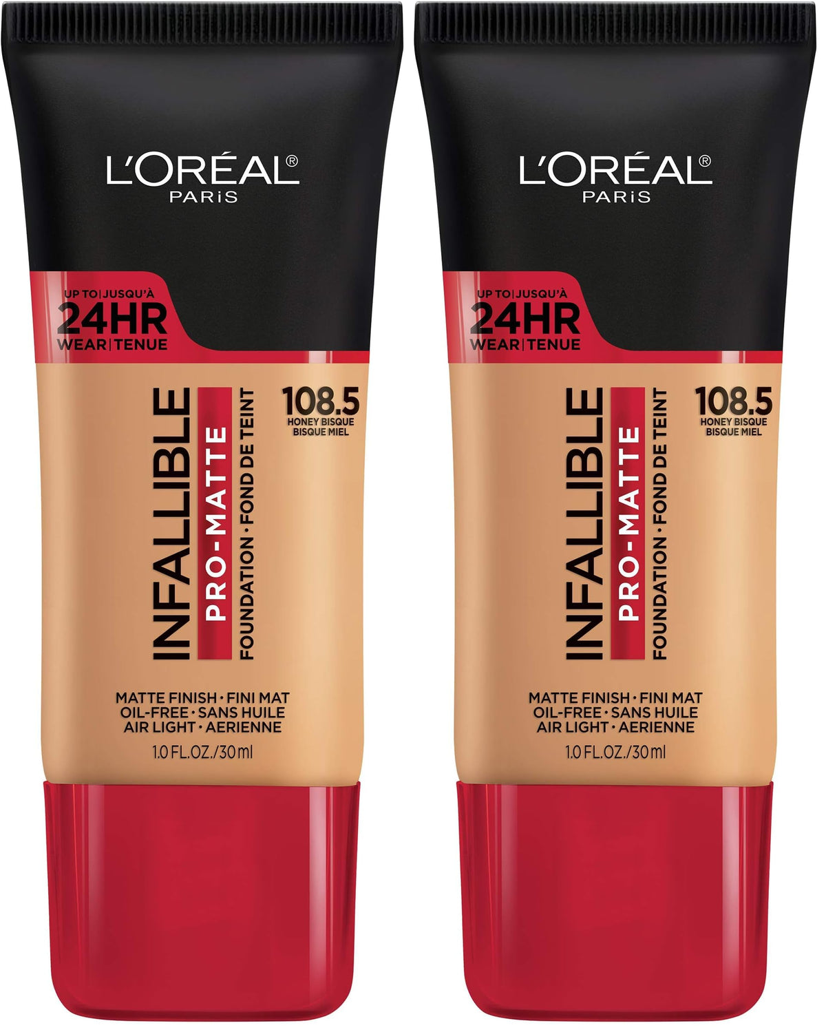 L'Oreal Paris Cosmetics Makeup Infallible Pro-Matte Liquid Longwear Foundation, Shell Beige, 1 fl oz.
