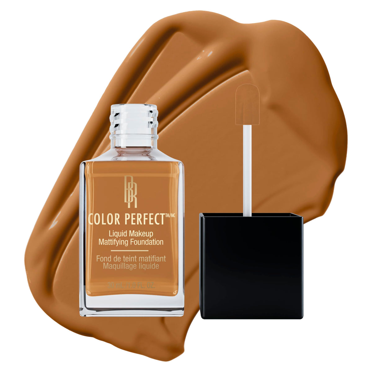 Black Radiance Color Perfect Liquid Full Coverage Foundation Makeup, Toffee, 1 Ounce