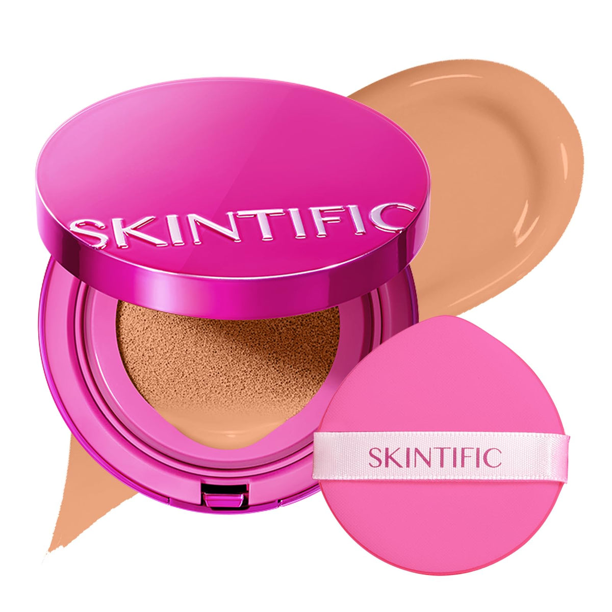 SKINTIFIC Pink Cushion Foundation Natural Glow 02 Ivory