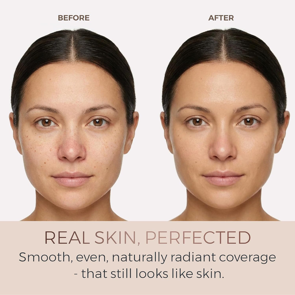 INIKA Organic BB Cream Foundation - Vegan Makeup with Hydrating Prickly Pear, Jojoba, and Pomegranate Seed Oil - Lightweight Glow for Balanced Skin Tone, Beige, 1 fl oz