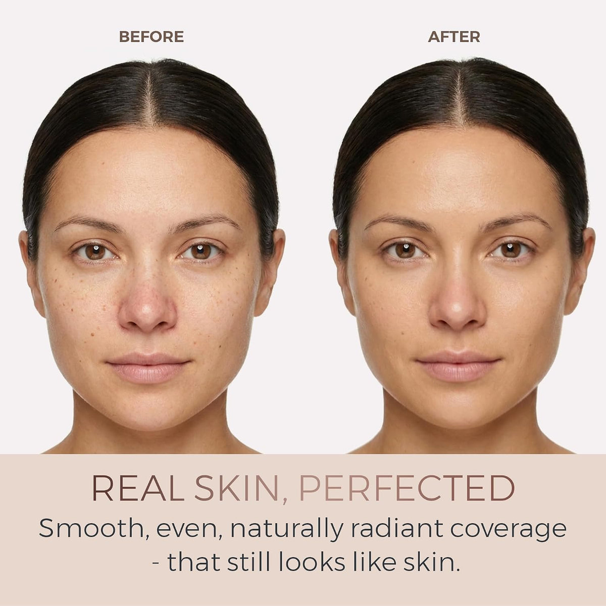 INIKA Organic BB Cream Foundation - Vegan Makeup with Hydrating Prickly Pear, Jojoba, and Pomegranate Seed Oil - Lightweight Glow for Balanced Skin Tone, Beige, 1 fl oz