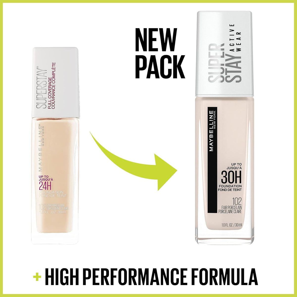 Maybelline Super Stay Full Coverage Liquid Foundation Active Wear Makeup, Up to 30Hr Wear, Transfer, Sweat & Water Resistant, Matte Finish, Buff Beige, 1 Count