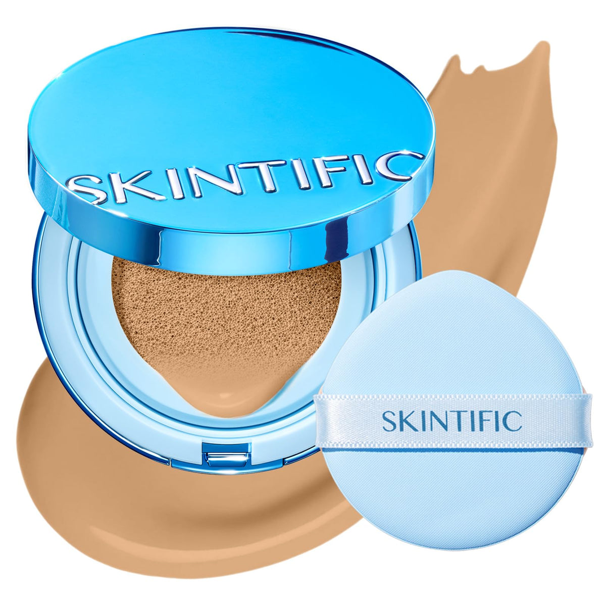 SKINTIFIC Velvet Matte Cushion Foundation Blue #02 Ivory