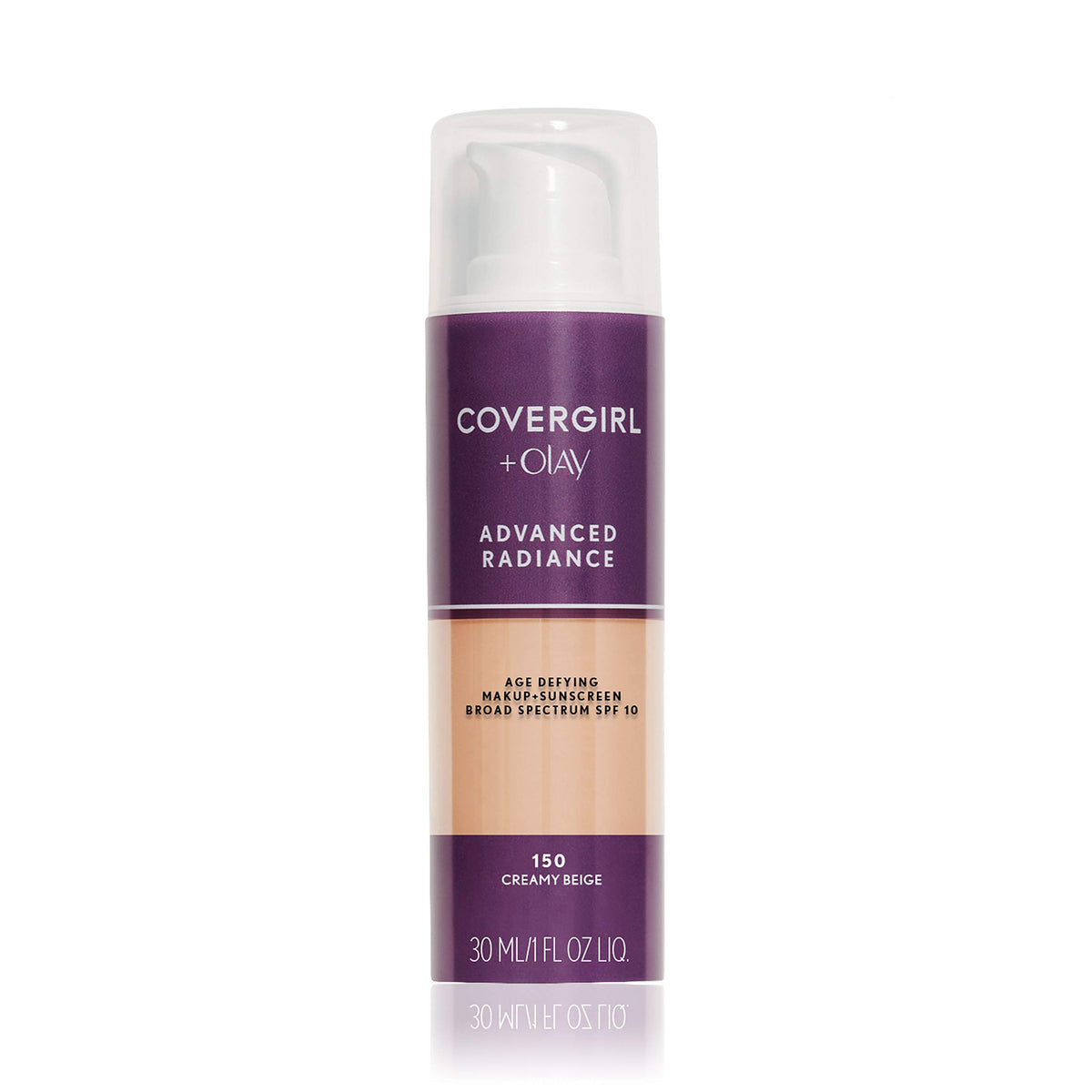 COVERGIRL Advanced Radiance Age-Defying Liquid Foundation Makeup | Anti-Aging, Age-Defying Formula, Buildable Coverage (Packaging May Vary) | 110 Classic Ivory | 1 fl oz (Pack of 1)